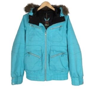 Burton Dryride Winter Ski Jacket Women’s Coat Aqua Blue Size M